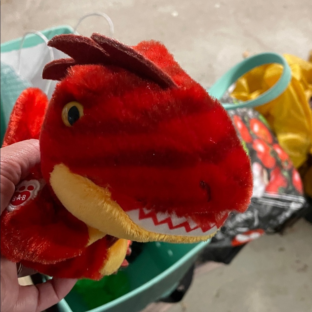 Build-A-Bear Mini Beans Red Raptor Plush - Picture 5 of 6